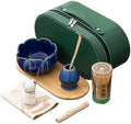 Matcha Whisk Set, Zen Travel Tea Ceremony Kit with Cat Figurine, Bamboo Whisk, Bowl, Incense & Portable Bag - 9-Piece Portable Matcha Set for Mindful Gifting & On-The-Go Rituals (K) by Unknown