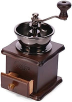 Manual Coffee Bean Grinder Wood and Metal Adjustable Thickness by ULTECHNOVO