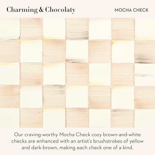 MACKENZIE-CHILDS Tea Kettle, 2 Quarts, Brown-and-White Mocha Check - Image 3