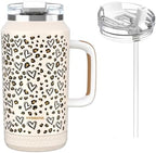 Hydraful 64 oz Tumbler with Handle and Straw - 100% Leak-Proof - Insulated Cup Reusable Stainless Steel Large Water Bottle Travel Mug for Gym, Hiking, and Camping - Gifts for Women Men Him Her by Hydraful