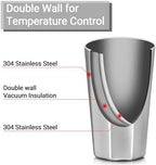 Beasea Stainless Steel Cups 15 oz, 4 Pack Large Stackable Double Wall Insulated Stainless Steel Tumbler Bulk for Drinking Metal Pint Glasses Tin Cups Home Restaurant Office Party Camping - Image 3