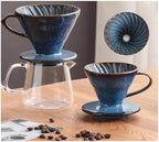 Ceramic Coffee Filter Cup Reusable Filters Maker V Style Funnel Dripper Accessories(Large) - Image 2