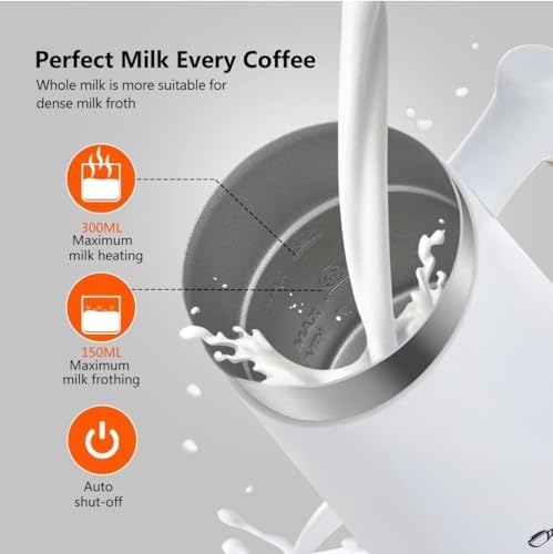 Automatic hot and Cold Milk frother Heater, Suitable for Latte, Coffee, hot Chocolate, Cappuccino Foam Machine - Image 3