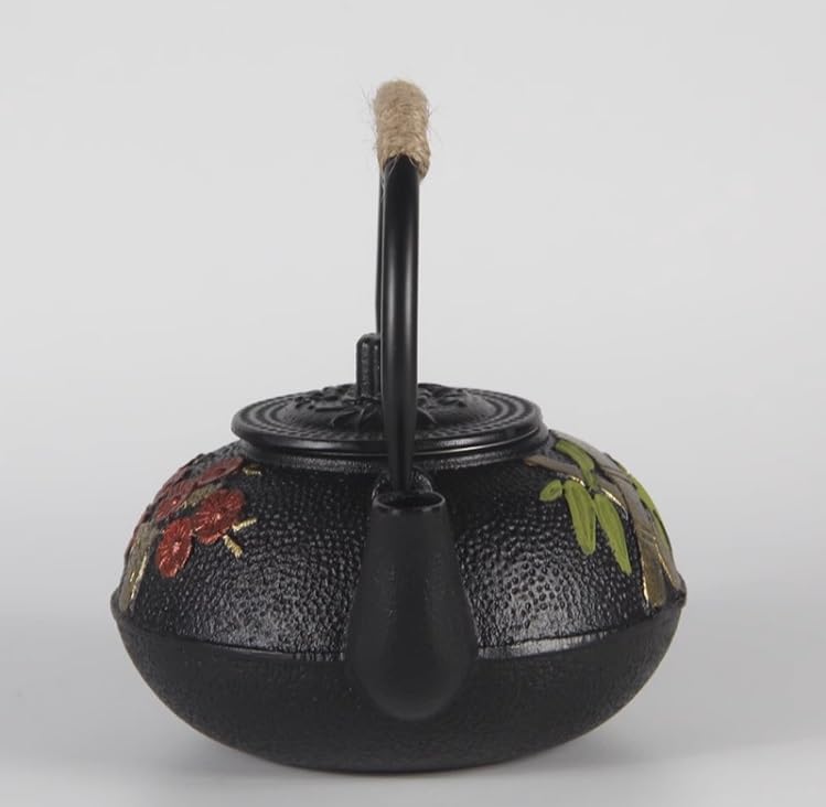 KYUSAR Japanese Cast Iron Teapot Chinese Teapot 600ML Tea Pots Japanese Cast Iron Tea Pot Teapot Tea Kettle for Home Kitchen Tetsubin Tea Pot - Image 3