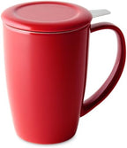 FORLIFE Curve Tall Tea Mug with Infuser and Lid 15 ounces, Red by Unknown