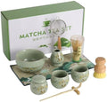 11 Pcs Matcha whisk Set,13 OZ,With 2 Cups and 1 Tea Can,Unique Cat Pattern Design，Complete Matcha Kit Set,Japanese Matcha Set,Perfect Matcha Kit for Matcha Tea Ceremony(Cat-Green) by MAKOUYU