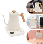 Electric Gooseneck Kettle,1200W Electric Tea Kettle With Stainless Steel Inner Lcd Screen Timing Constant Temperature Control Quick Heating Water Boiler For Coffee Tea Brewing (white) - Image 2
