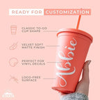 Tumblers with Lids (12 pack) 16oz Colored Acrylic Cups with Lids and Straws | Double Wall Matte Plastic Bulk Tumblers With FREE Straw Cleaner! Vinyl Customizable DIY Gifts (Assorted) - Image 3