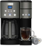Cuisinart Coffee Maker,12 Cup with 3 Single-Size Brewers, 6, 8, 12 oz, Black/Stainless Steel, SS-15BKSP1 by Cuisinart
