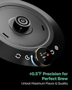 Cocinare Jungle Gooseneck Electric Kettle & Pour Over Coffee Set, ±0.5°F Temperature Control, 1500W 0.6L Kettle, Coffee Dripper, 550 ml / 18.6 oz Server & 2 Tasting Cups - Image 5