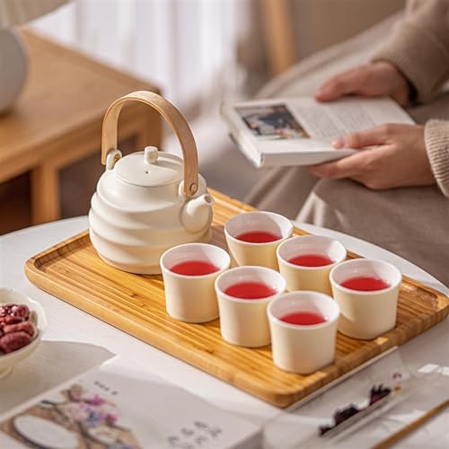 Water Pitcher Tea Set Set for Home Living Room Cold Kettle Ceramic Afternoon Tea teapot Tea Cup Tea Party Essentials Water Jug - Image 2