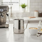Stainless Steel Milk Frothing Pitcher for Espresso, Latte Art Steaming Jug with Precision Spout, Home Barista Coffee Station Accessory (1 PC) - Image 2