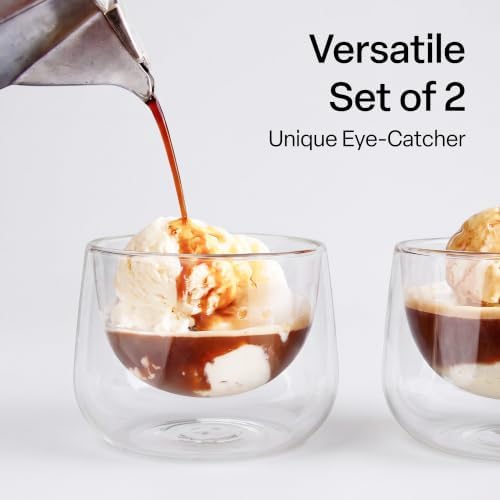 MIAMIO - Coffee Glasses/Double-Walled Glasses Set (2x6oz) - Lagoa (Clear) - Image 6