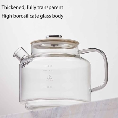 Glass Electric Kettle 1.2L Health Pot, Microcomputer Temperature Control, Boil-Dry Protection, Heat-Resistant Borosilicate Glass Tea Kettle for Home Office Dorm - Image 4