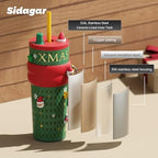 24 oz Ceramic Lined Insulated Stainless Steel Tumbler, Christmas - Image 6