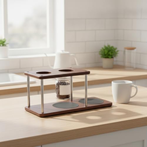 Pour-over Coffee Stand with Silicone Pads Pour over Coffee Stand Compact Storage Rack for Kitchen Countertop - Image 3