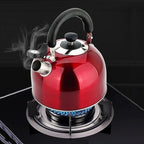 Red Stainless Steel Tea Kettle for Stove Top Whistling Tea Pot,3L Tea Kettles Stovetop,Food Grade Stainless Steel Tea Pot Works for All Stovetops red - Image 3
