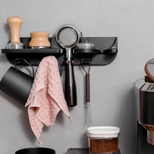 Coffee Filter Tool Holder Wall Rack for Barista Accessories, Espresso Portafilter Holder with Secure Mounting and Tape, Coffee Filter Storage Shelf (54cm) - Image 3
