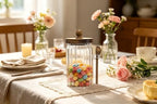 Vintage Glass Jar with Wooden Spoon&Lid,26 fl.oz Coffee Canister Set of 2 - Image 7