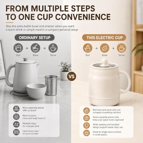 Multi-function Portable Electric Stewing Cup Tea Kettle with Filter - Image 4