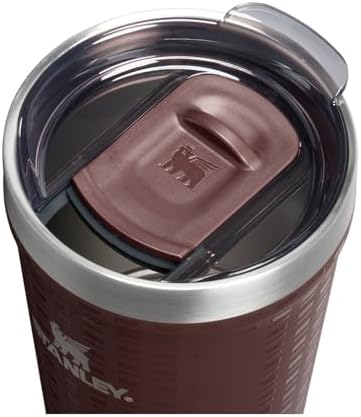 STANLEY Everyday Tumbler | Press Fit Drink Through Lid | Beverage, Coffee, and Cocktail Cup | Insulated Stainless Steel Wine Glass | BPA-Free | Mahogany Grid, 16 Ounces (Pack of 6) - Image 2