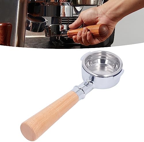 Coffee Products 58mm Coffee Portafilter Aluminum Coffee machine Alloy 2 Ears Bottomless Portafilter Handle with Single Layer Filter Screen 58mm (A2 Beech) - Image 6