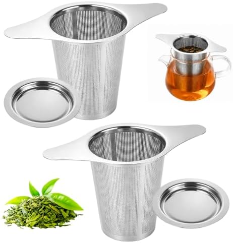 Tea Strainer for Loose Tea Coffee Herbal, Filter Fine Mesh by TRUEIN