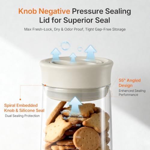 2-Pack 27oz Glass Storage Jars with Airtight Twist-Seal Lids - Image 3