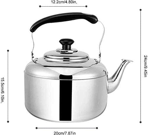 Whistling Kettle Kitchen Gas Kettle 4L/5L Whistling Tea Kettle Stovetop Stainless Steel Whistling Teapot with -hot Rubber Handle Stovetops - Image 7