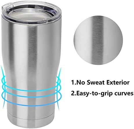 DOMICARE 20oz Tumbler with Lid Stainless Steel Tumblers Bulk, Double Wall Vacuum Insulated Coffee Travel Mug, 12 Count (Pack of 1) Stainless Steel - Image 2
