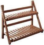 2-Tier Wooden Mug Holder Countertop, Coffee Station Organizer, Bamboo Counter Shelf for Tea Coffee Bar Accessories, Matcha Stand, Cup Display, Kitchen Condiment Storage Rack,Brown,15.75IN by Unknown