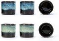Japanese Tea Cups Set of 6, Ceramic Teacups, Chinese Tea Cups for Hot Tea or Coffee, Demitasse Cups 2.5 Ounces Coffee Mugs (mixed exterior) by Lavinttostory