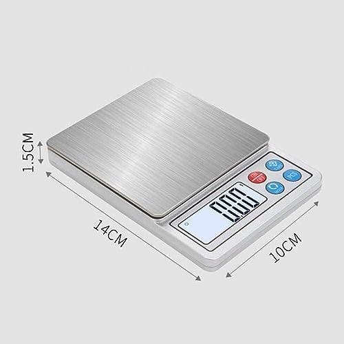 Kitchen Food Scales Kitchen Weighing 600G 1/3Kg Electronic Scales Pocket Digital Scales Jewellery Kitchen Food Scales Durable(Schwarz 3kg/0.1g) - Image 4