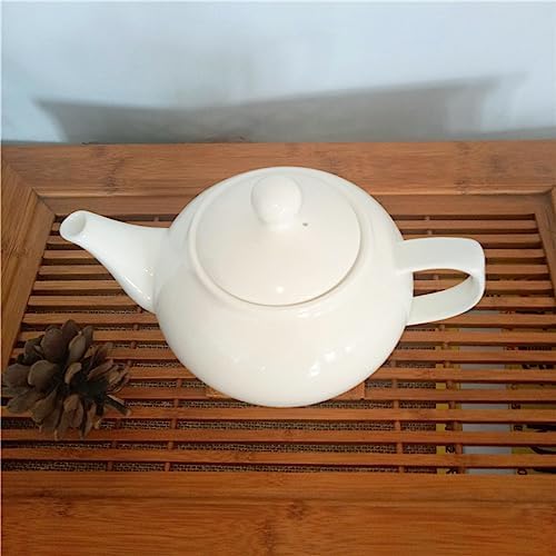 Porcelain Teapot With Removable Infuser & Lid720ml, Large Tea Pot With Stainless Steel Fine Mesh Infuser, Ceramic Tea Maker With Strainer For Loose Leaf Tea Or Bags, White - Image 4
