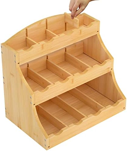 3-Tier Bamboo Tea Bag Organizer, Self-Assembly - Image 4