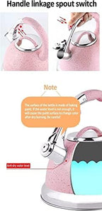 Stove Top Kettle Tea Kettle Stove Top Whistling Kettle 304 Stainless Steel Teakettle Teapot Ergonomic Handle Stovetop Hot Kettle Teapot (Grün) - Image 5