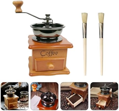 Manual Coffee Bean Grinder Style Hand Crank Portable Burr Mill Grain Mill Decorative Hand Bean Ceramic Core for Home Use - Image 3