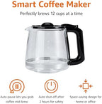 Amazon Basics 12 Cup Drip Coffee Maker with Glass Carafe (1.9 Qt), Auto Shut-off, Auto Pause, Removable Filter Basket, Black & Silver - Image 3