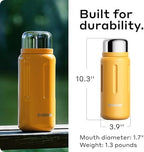BOBBER 34 oz Vacuum Insulated Stainless Steel Water Bottle with Removable Tea Infuser – Dishwasher Safe – Keeps Drinks Hot for 40 Hours – Double Walled Coffee Thermo for Hot Drinks (Orange) - Image 6