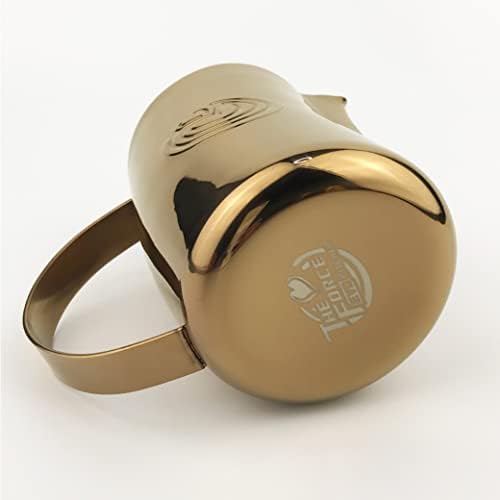 KuGuo 500ml Milk Frothing Pitcher for Latte Art Espresso, Mirror Rose Gold - Image 3