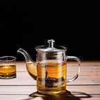 LJYT Glass Teapot Stovetop Safe Glass Teapot with Removable Infuser Stovetop Safe Glass Tea Kettle,Tea Pot for Loose Leaf Tea,for Tea Maker for Home Office (Color : B, Size : 500ML) - Image 2