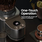 Electric Burr Coffee Been Grinder with Adjustable 24 Precise Grind Settings, 40s Digital Timer for French Press, Espresso, and Drip Pour Over, Home Use, Black - Image 6