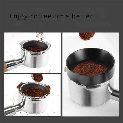 51/53/54/58mm Espresso Coffee Dosing Ring Coffee Filter Replacement Ring Espresso with 2 Cup 1 Cup Basket Needle Dosing Funnel 54mm(51mm Sliver Ring) - Image 3