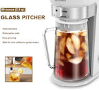 LITIFO Iced Tea Maker and Iced Coffee Maker Brewing System with 2.5-quart Pitcher, sliding strength selector for Taste Customization, Stainless Steel (White) - Image 5