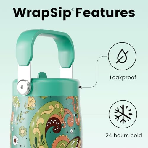 Fjbottle WrapSip 24 oz Insulated Tumbler with Flip Straw and Handle - Image 2
