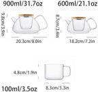 Removable Large Capacity Home Glass teapot Transparent Tea Set Tea Maker with Infuser Fruit Tea Kettle Water Pot Cleanable - Image 2