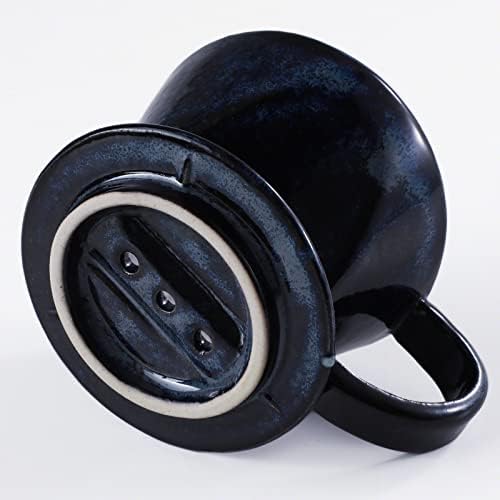 Asayu Japan Ceramic Coffee Pour Over Maker Set in Dark Navy Blue - Image 4