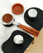 54mm Bottomless Portafilter, Espresso Accessories Fits Breville Barista Series BES870/878/880 & 54mm Breville Machines, Stainless Steel Filter Basket and Premium Mahogany Handle - Image 4