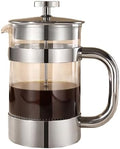 French Press Coffee Maker 3-level Filters Coffee And Tea Maker Durable Stainless Steel Frame, Thick Heat Resistant Glass Pot Multifunction Brewed Coffee Pot For Camping(/Silver,350ml) by GIZNXBA