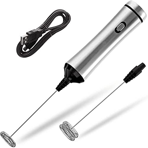 Stainless Steel Motor Milk Frother - Handheld Frother Whisk, Milk Foamer Frother, Mini Blender and Electric Mixer for Coffee, Frappe, Latte, Matcha by Unknown